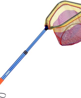Kids Fishing Net - Telescoping Bait, Minnow, and Butterfly Net With 11.4" Depth, Handle Extends to 30" for Easy Catch and Release