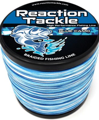 Reaction Tackle Braided Fishing Line - Pro Grade Power Performance for Saltwater or Freshwater Fish - Colored Fishing Line Braid for Extra Visibility