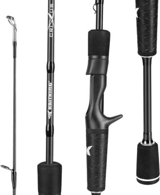 KastKing Crixus Fishing Rods,IM6 Graphite Spinning Rod & Casting Rod W/Zirconium Oxide Ring Stainless Steel Guides, SuperPolymer Handle