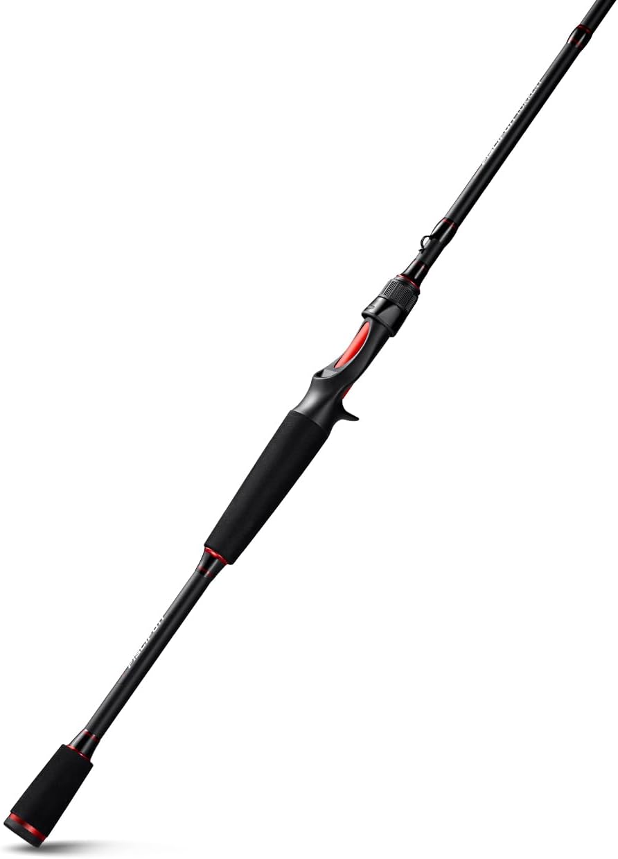 Piscifun Torrent Fishing Rod, IM6 Carbon Baitcaster Rod & Spinning Rod, High Sensitive Lightweight Casting Rod & Spinning Fishing Rod, Zirconium Oxide Rings, 2 Pieces Baitcast Rod & Spin Rod