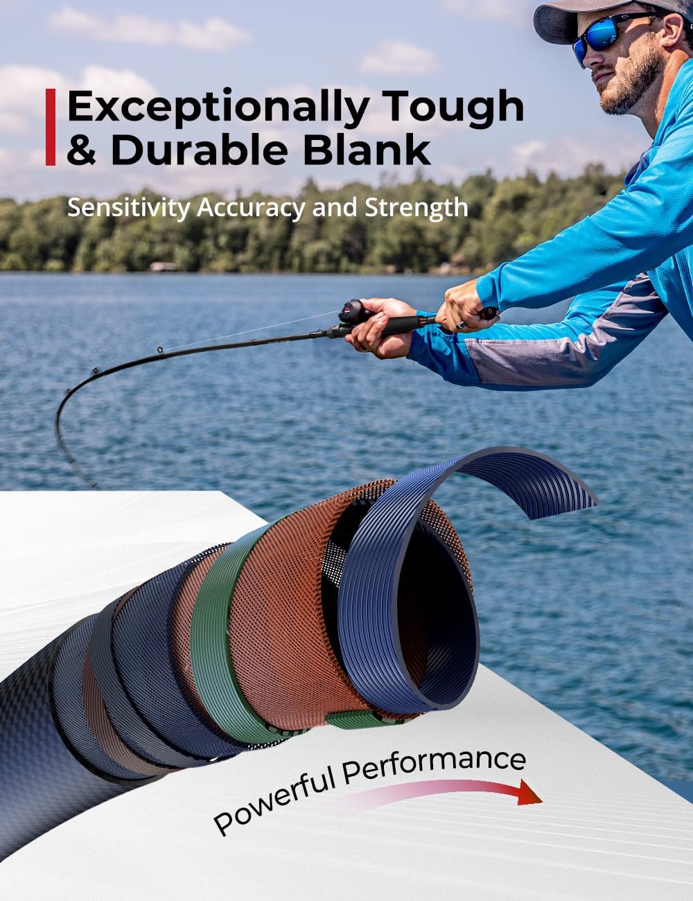 Piscifun Torrent Fishing Rod, IM6 Carbon Baitcaster Rod & Spinning Rod, High Sensitive Lightweight Casting Rod & Spinning Fishing Rod, Zirconium Oxide Rings, 2 Pieces Baitcast Rod & Spin Rod - Image 2