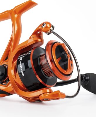 KastKing Lethal Blaze Spinning Fishing Reel, 17.6LBs Max Drag, 5.2:1 Gear Ratio, Ultra-Smooth Freshwater & Inshore Spinning Reel, CNC Aluminum Spool, Ideal for Bass & Trout Fishing