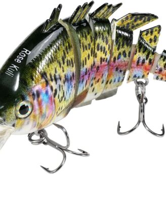 Fishing Lures for Bass Trout Topwater Multi Jointed Swimbaits Slow Sinking Bionic Swimming Lures Bass Freshwater Saltwater Bass Lifelike Fishing Lures Kit